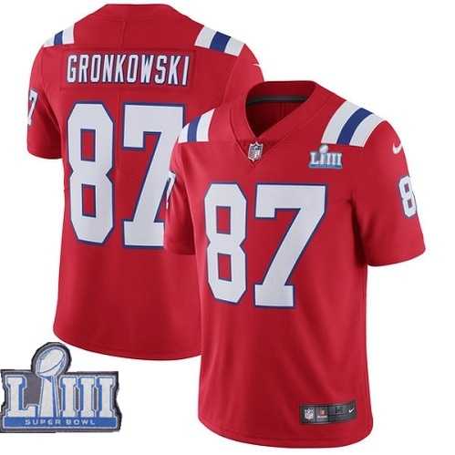 Nike Patriots 87 Rob Gronkowski Red 2019 Super Bowl LIII Vapor Untouchable Limited Jersey,We sell and wholesale Nike Patriots 87 Rob Gronkowski Red 2019 Super Bowl LIII Vapor Untouchable Limited Jersey on line form chian!
